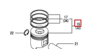 картинка Поршень с кольцами