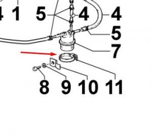 картинка Хомут крепления топливного фильтра